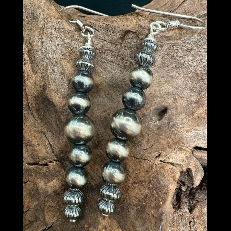 Sterling Silver NP Bead Earring - ESZ368