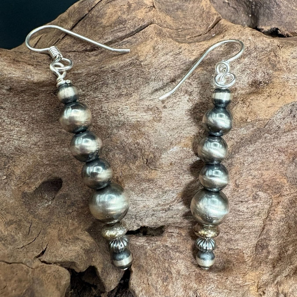 Sterling Silver NP Bead Earring - ESZ370