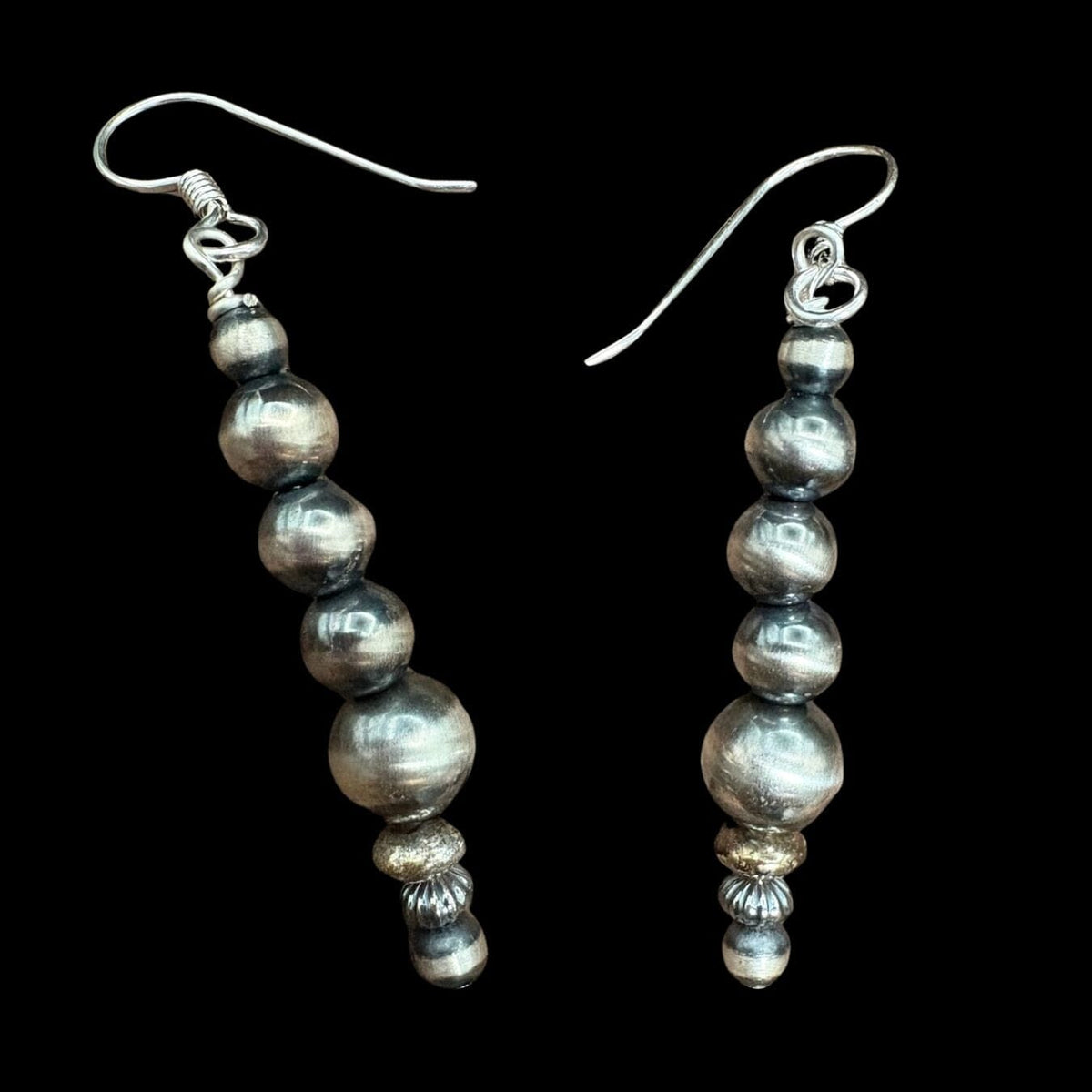 Sterling Silver NP Bead Earring - ESZ370