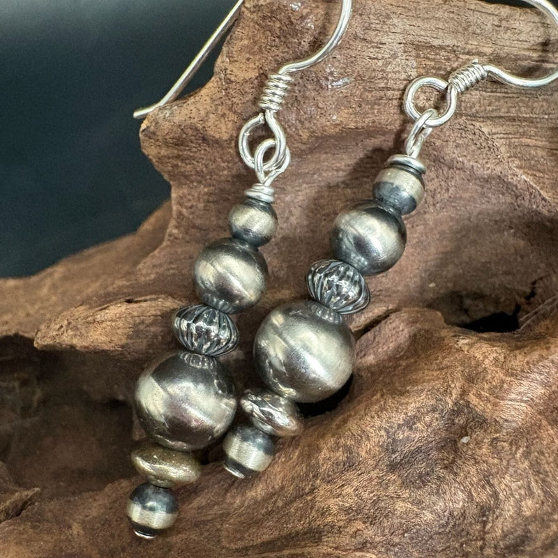 Sterling Silver NP Bead Earring - ESZ371