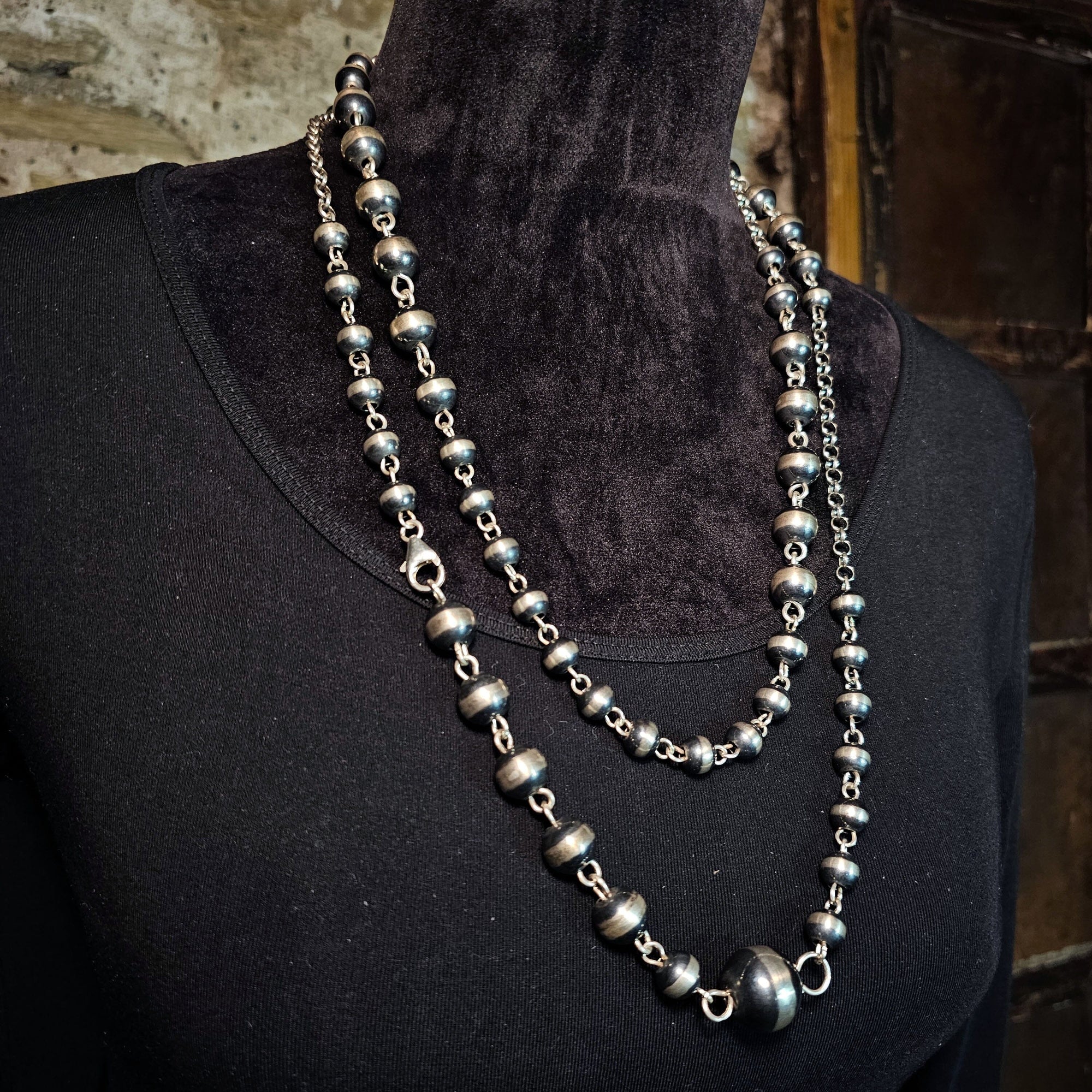 Sterling Silver Pearl & Chain Necklace - NAZ31