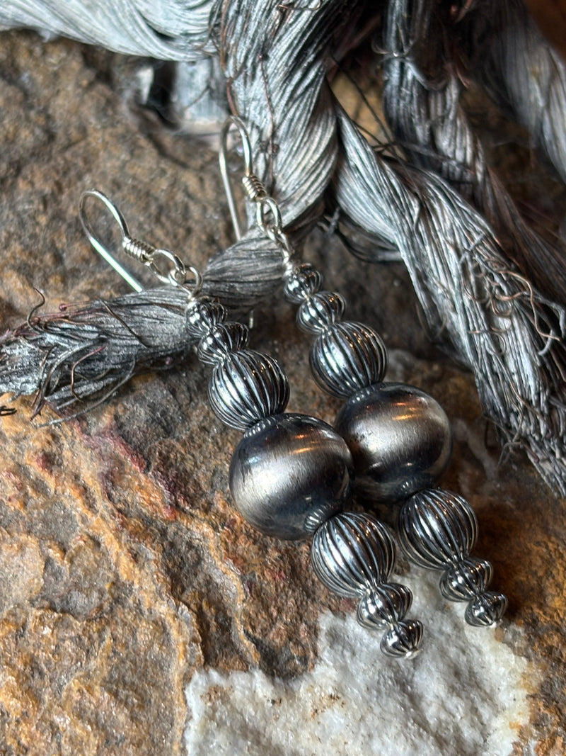 Sterling Silver Pearl Multi Gauge Earring - ESZ263