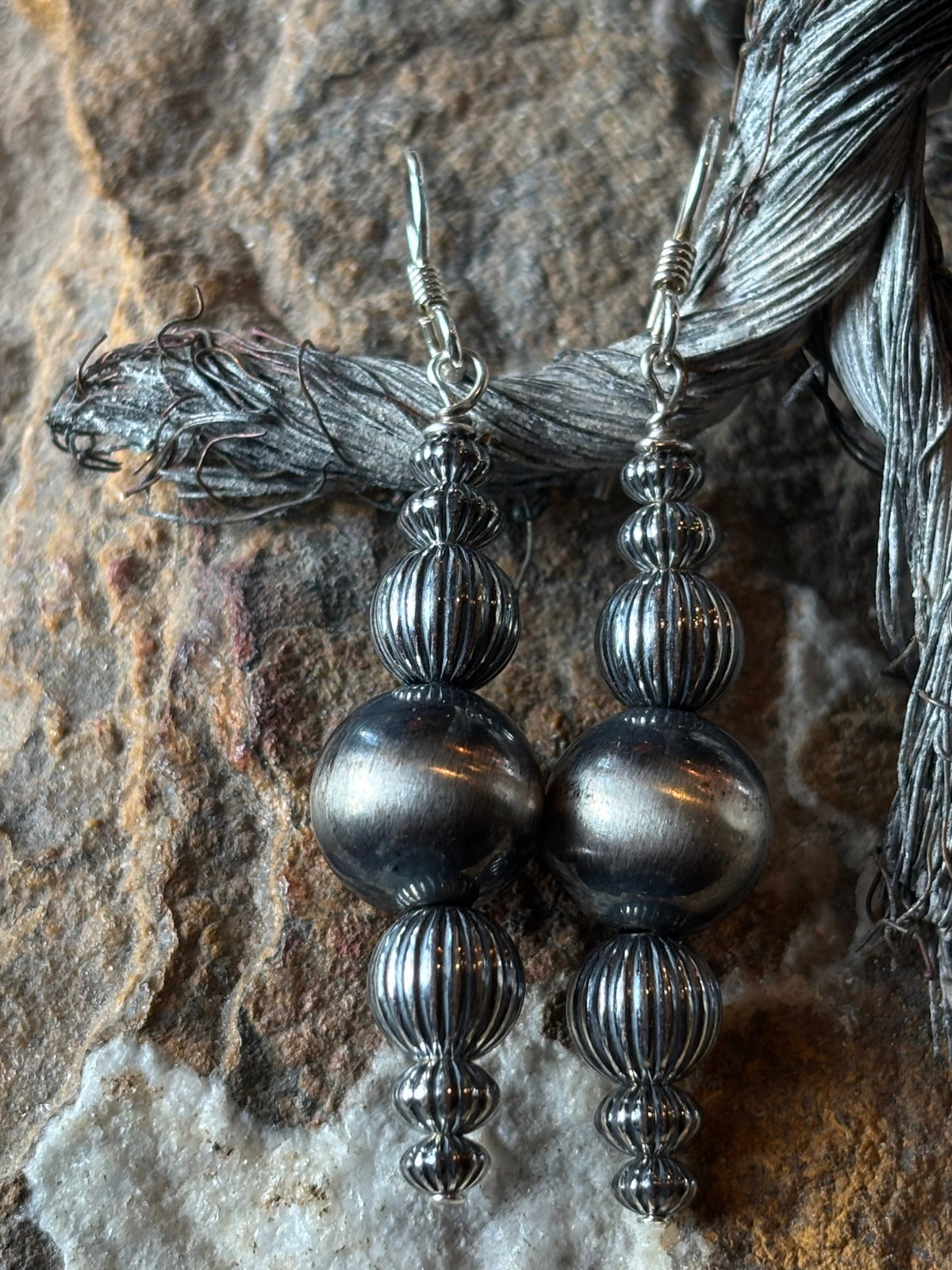 Sterling Silver Pearl Multi Gauge Earring - ESZ263