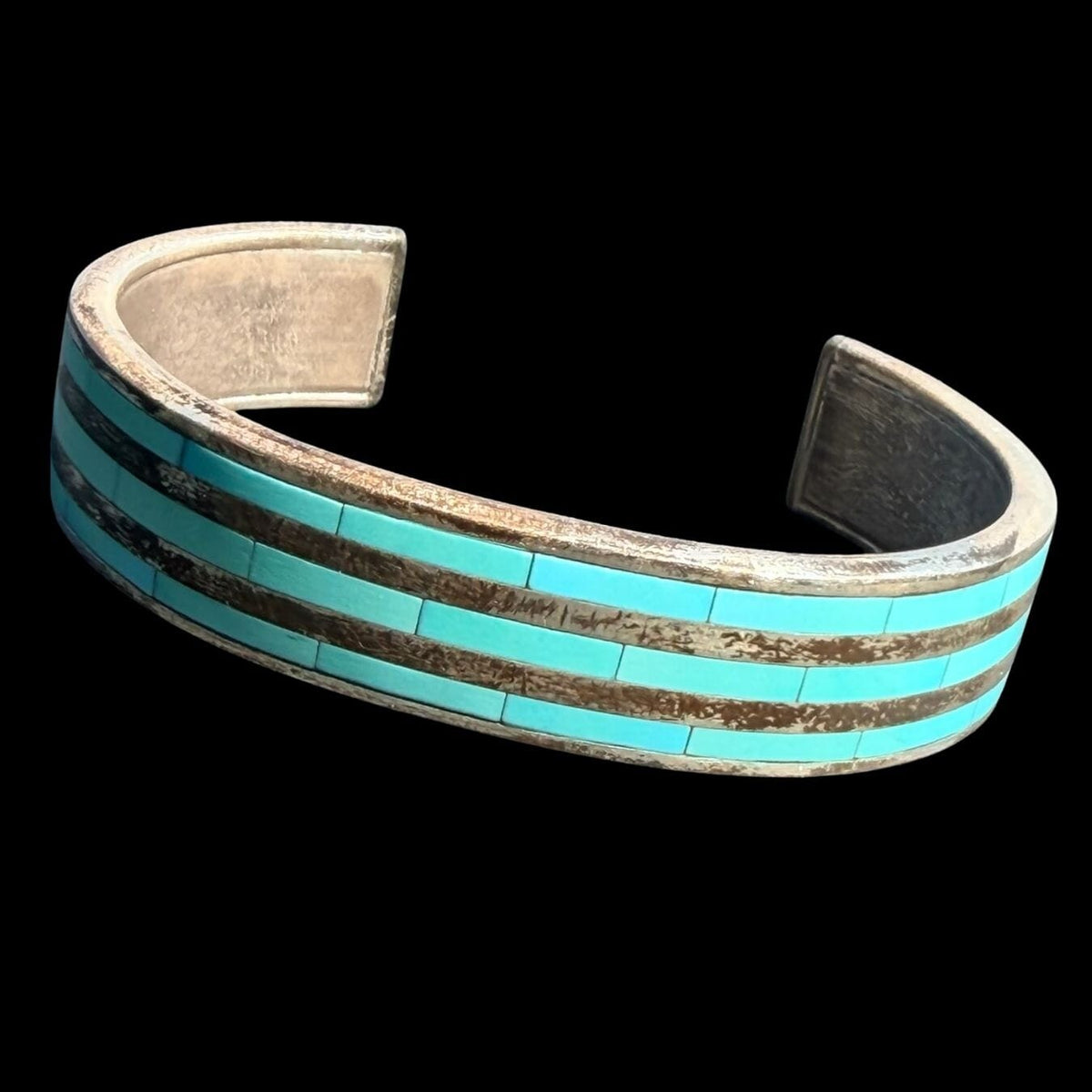 Sterling Silver & Turquoise Inlay Cuff - CMH248
