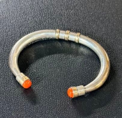 Sterling Silver/14K/Coral -Edison Cummings Stacker Cuff - CMH235