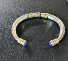 Sterling Silver/14K/Lapis - Edison Cummings Stacker Cuff - CMH237