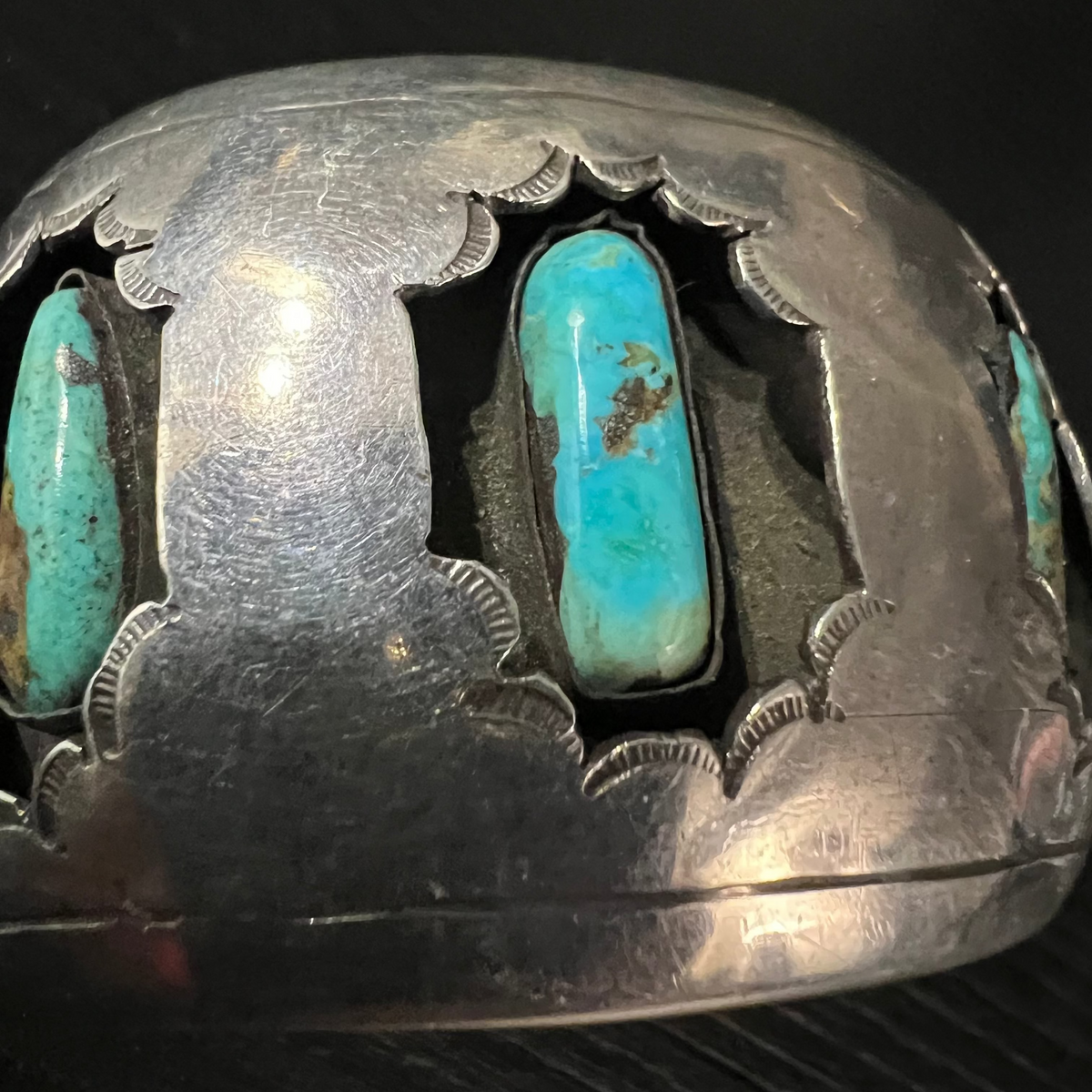 Sterling Silver/Turquoise Shadow Box Cuff - CMH187