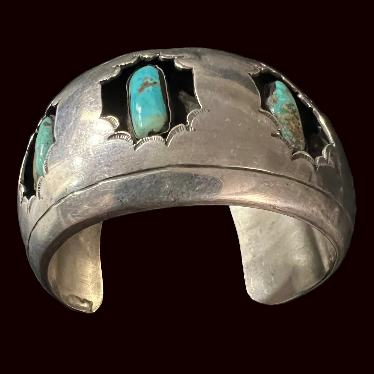 Sterling Silver/Turquoise Shadow Box Cuff - CMH187