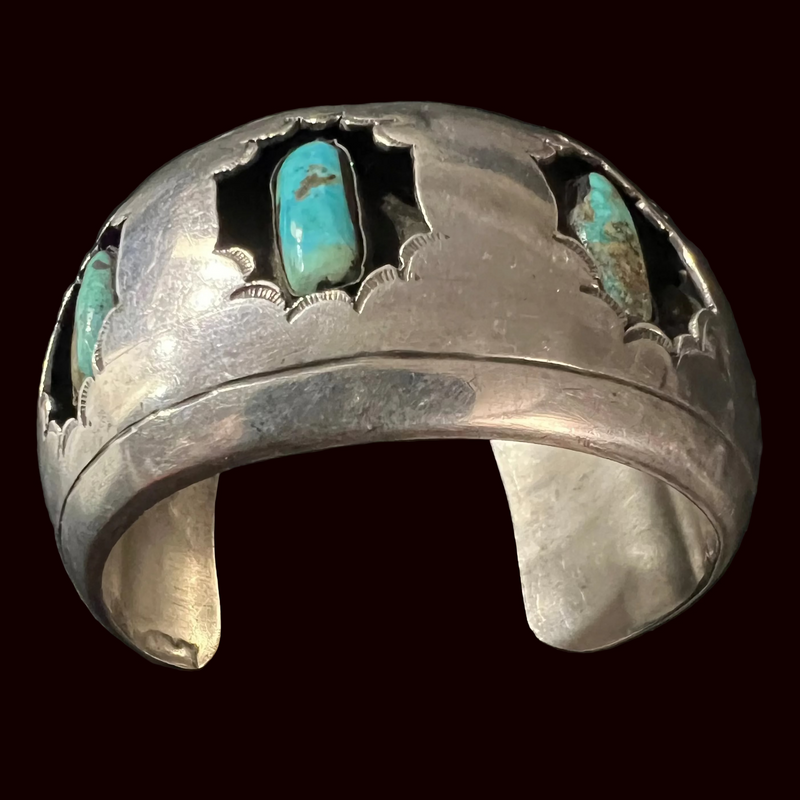 Sterling Silver/Turquoise Shadow Box Cuff - CMH187