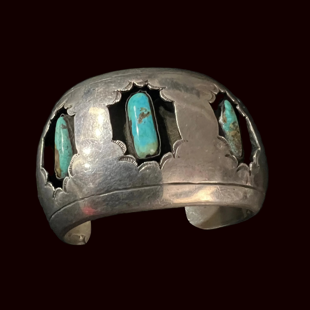 Sterling Silver/Turquoise Shadow Box Cuff - CMH187