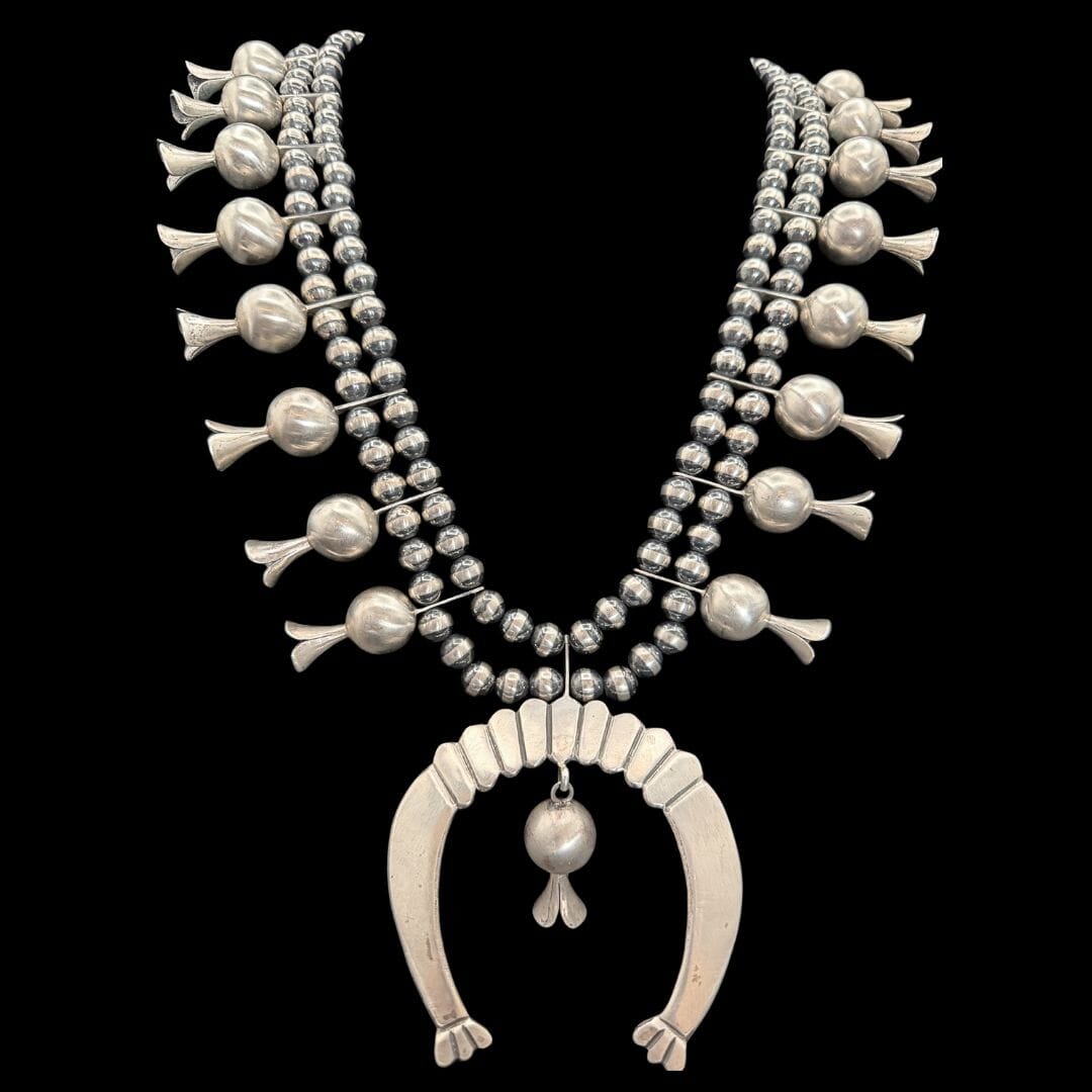 Sterling Squash Blossom & Earring Set - SQAZ84
