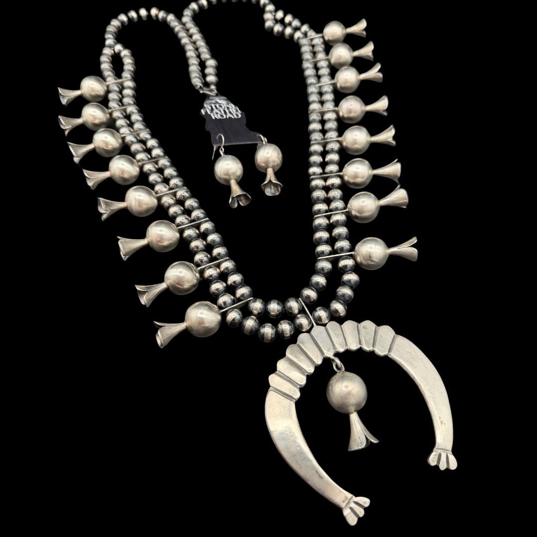 Sterling Squash Blossom & Earring Set - SQAZ84