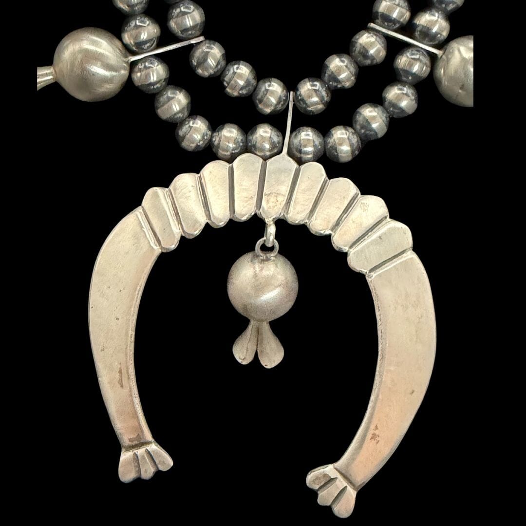 Sterling Squash Blossom & Earring Set - SQAZ84