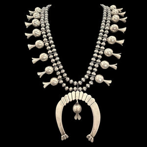Sterling Squash Blossom & Earring Set - SQAZ84