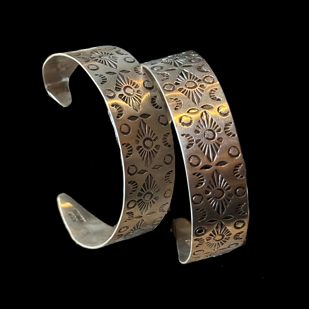 Sterling Stamped Hoop - PDD123150