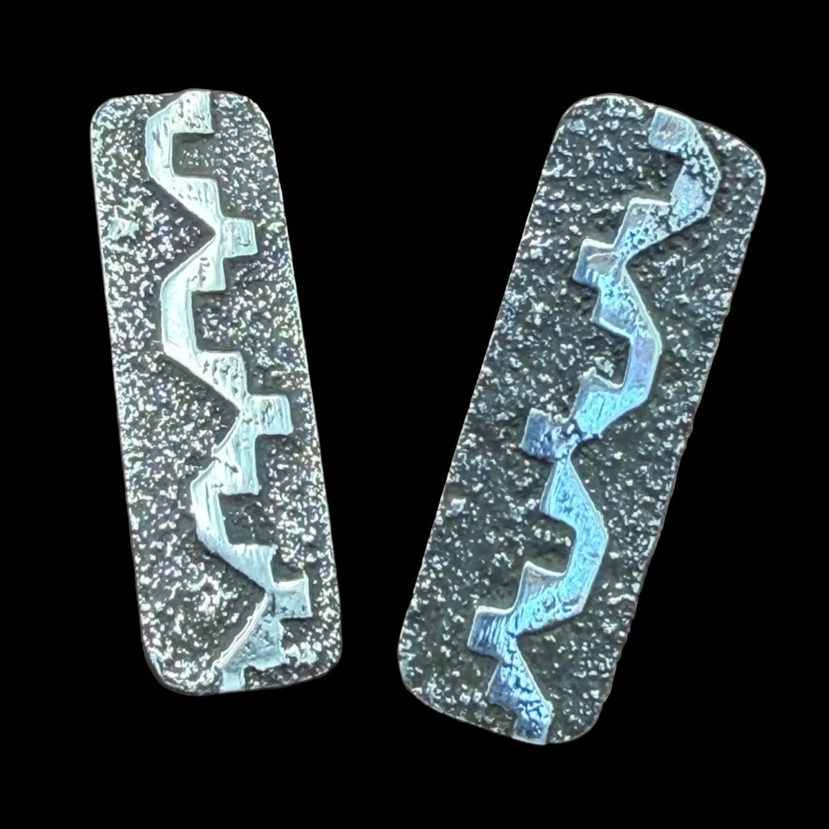 Sterling Textured Earrings - ERBJ11