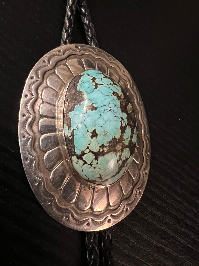 Sterling/Turquoise Single Stone Bolo - BHM26