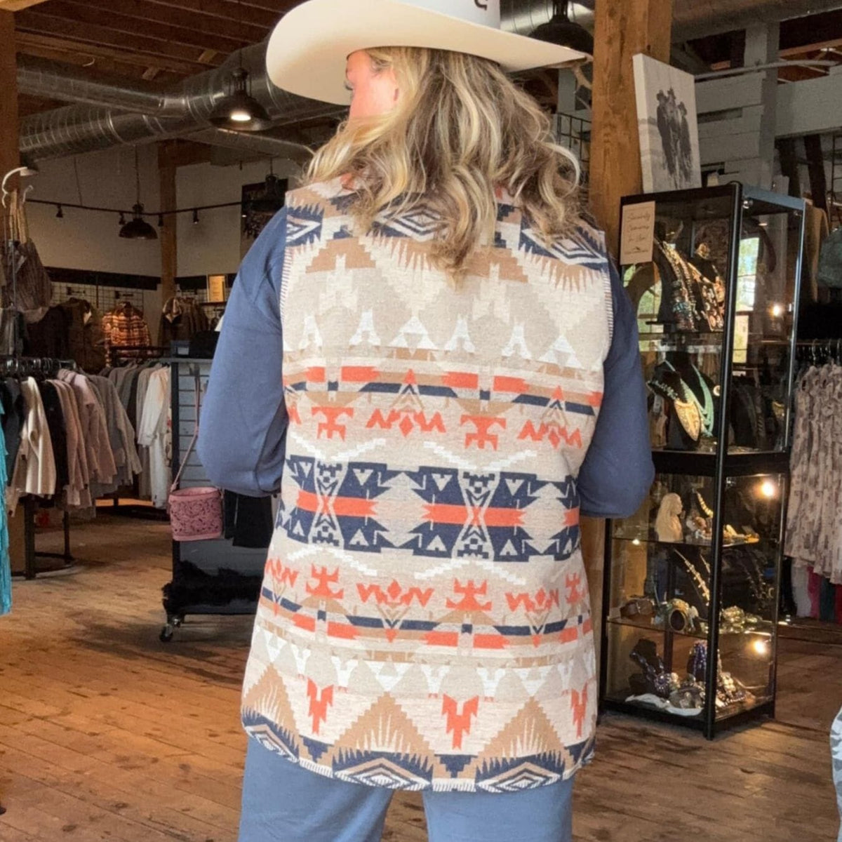 Stockard Vest -Navy/Rust - 29655N