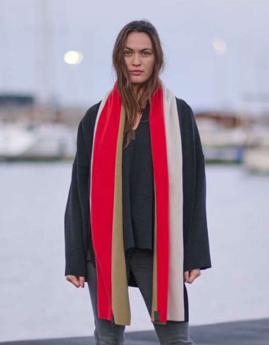 Striped Fleece Scarf - Henriette Steffensen - 4125-330