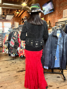 Suede Concho Jacket - Black - Scully - JSY3