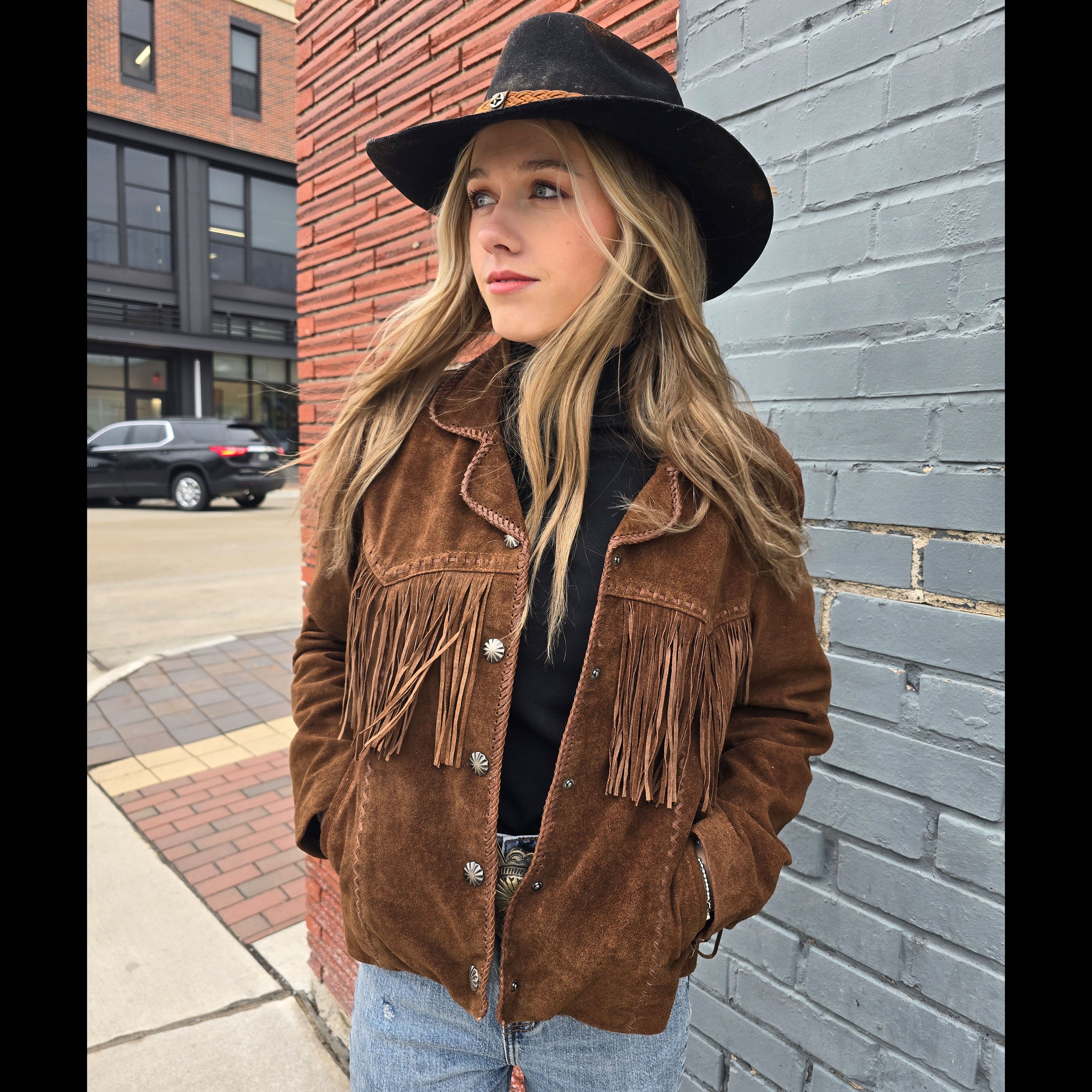 Suede Fringe Jacket - Cafe Brown - Scully - L1080B – STONE FEATHER