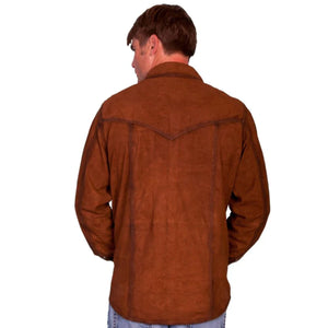 Suede Western Shirt - Brown - Scully - JSY38