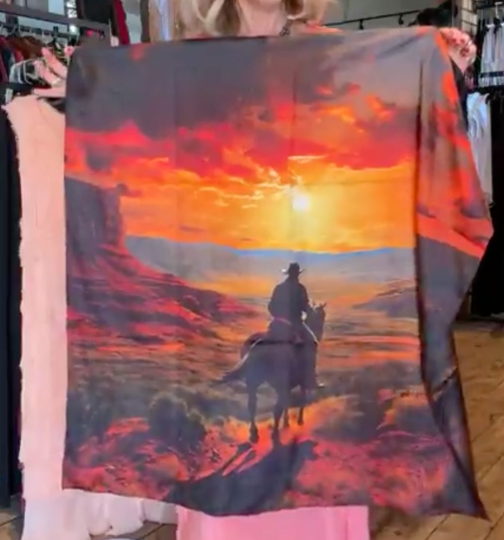 Sunset Rider Silk Scarf - SCWT-LSR