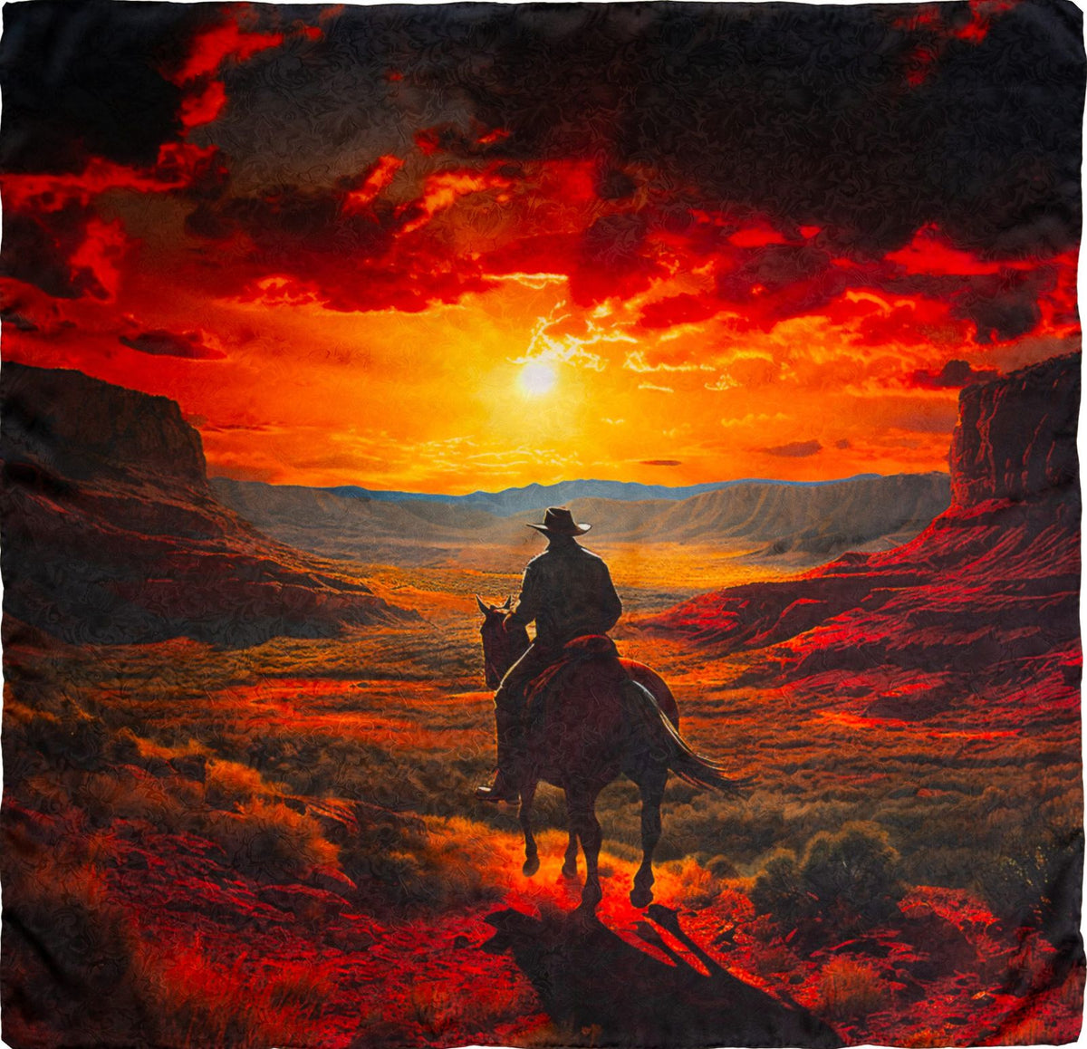 Sunset Rider Silk Scarf - SCWT-LSR