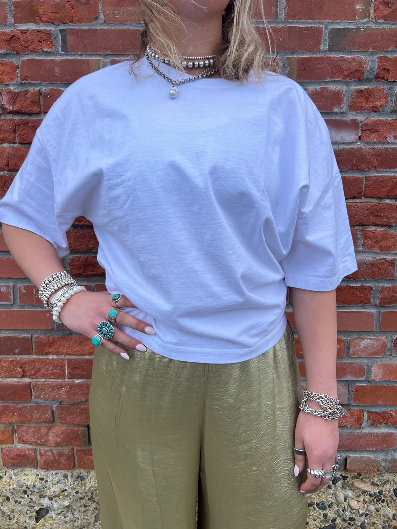 Supima Curve Tee - White - 30117