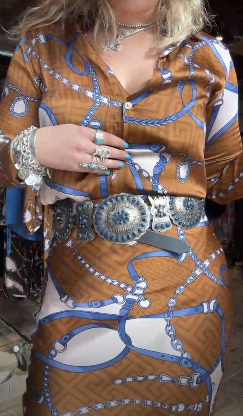 Tabac Hermes Button Down Blouse - 31579T