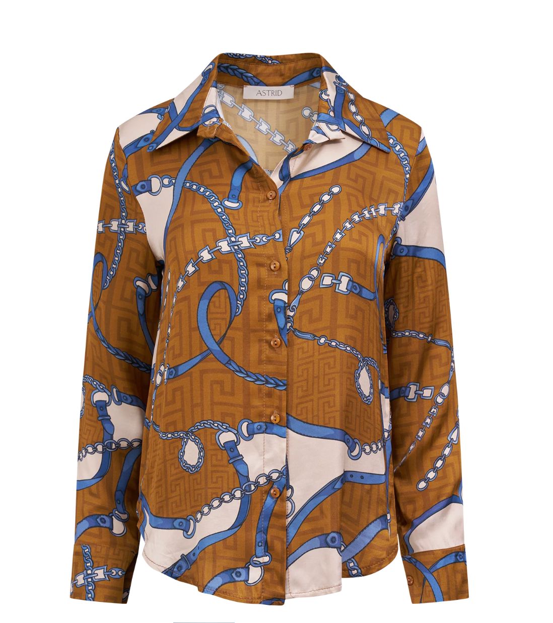 Tabac Hermes Button Down Blouse - 31579T