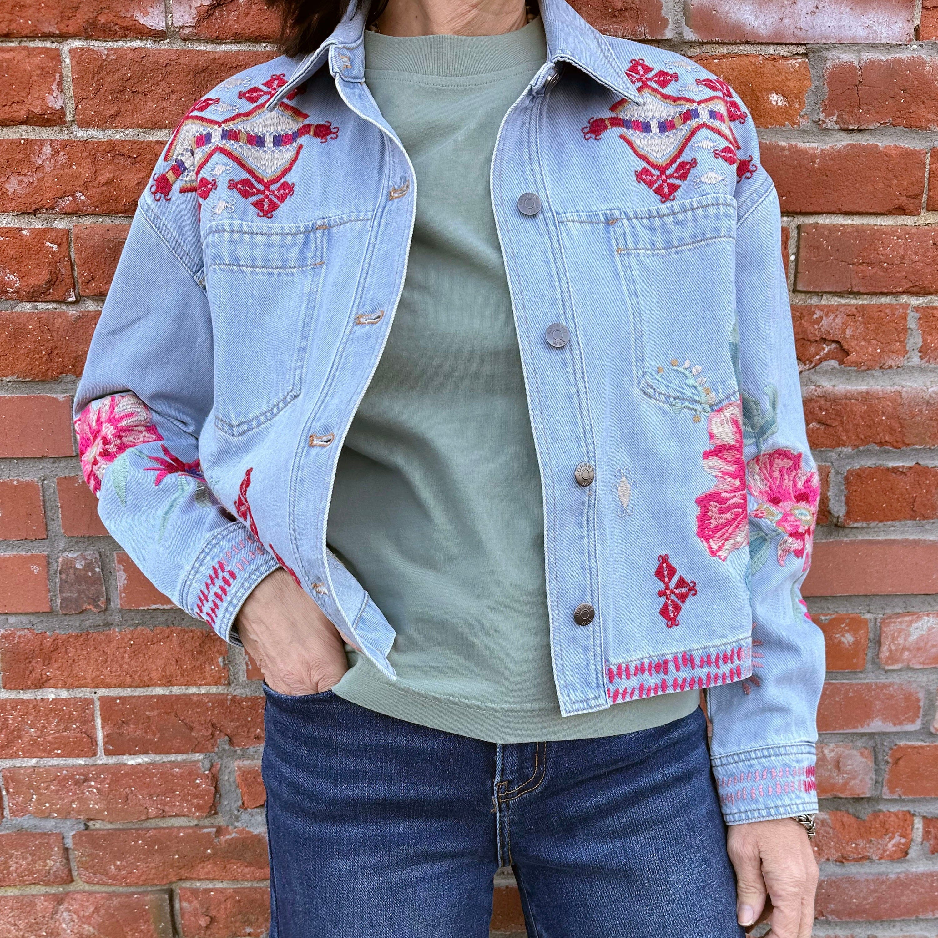 ジャケット・アウター Eaphi PATCHWORK EMBROIDERY LACE JACKET Eaphi】PATCHWORK EMBROIDERY LACE JACKET PATCHWORK EMBROIDERY