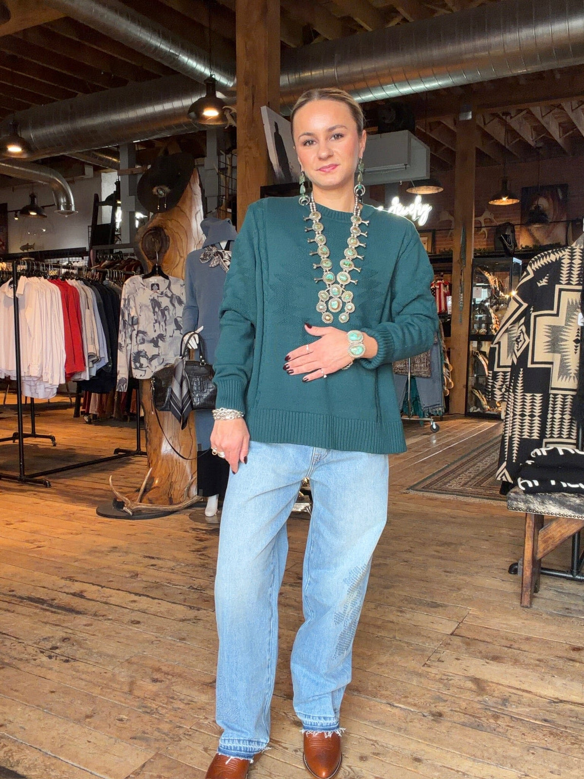 Teal Carolina Sweater - Tasha Polizzi - 421704