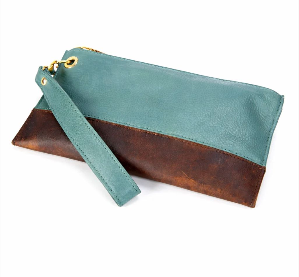 Teal/Brown Celia Wristlet - 7126TE