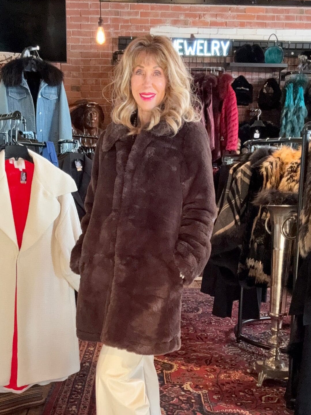 Teddy Faux Fur Coat - 45026