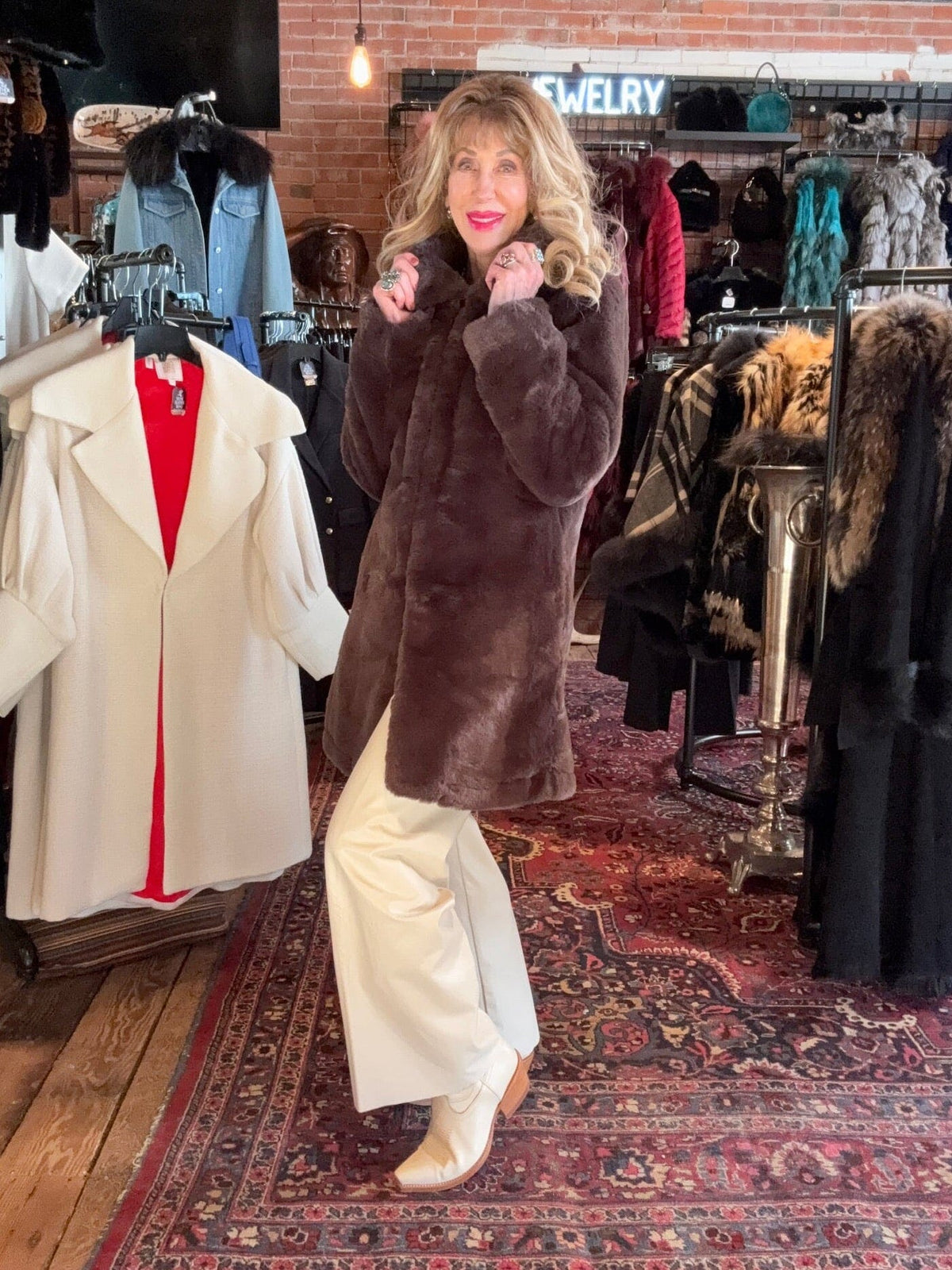 Teddy Faux Fur Coat - 45026