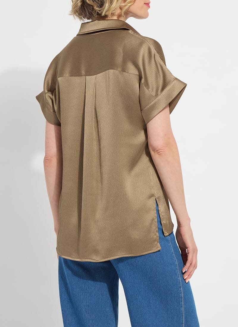 Telma Dolman Sleeve Blouse - Olive - LY3853