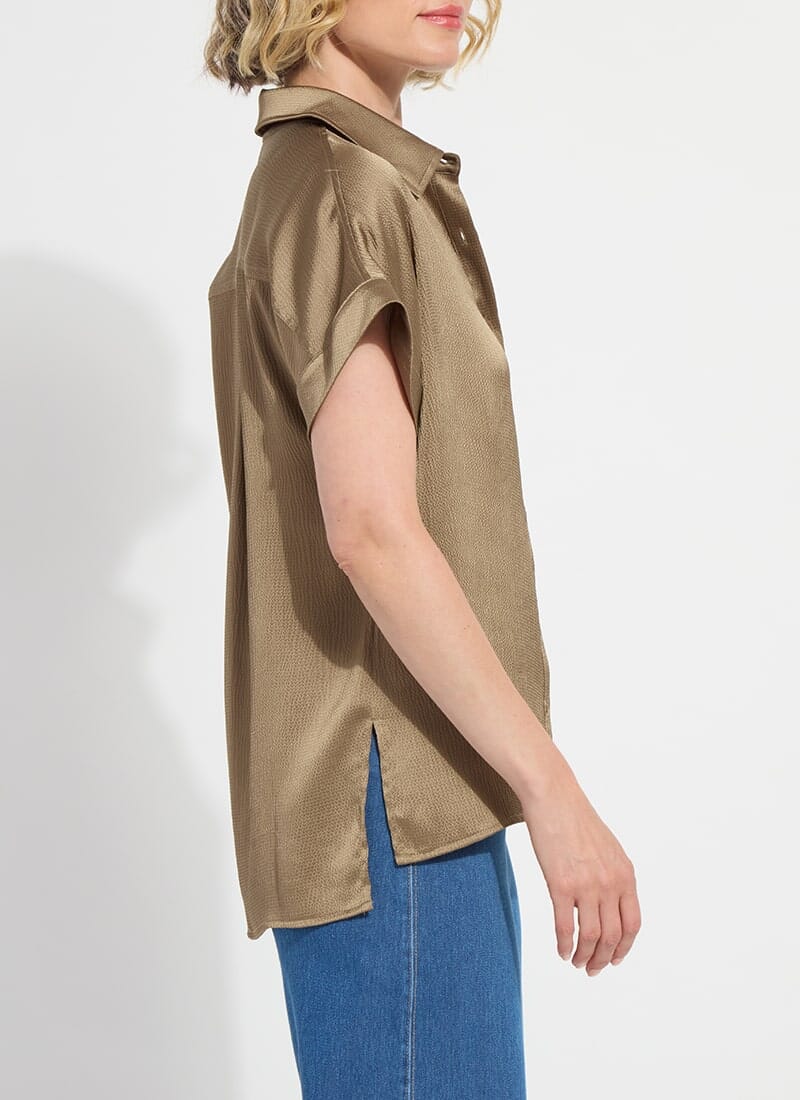 Telma Dolman Sleeve Blouse - Olive - LY3853