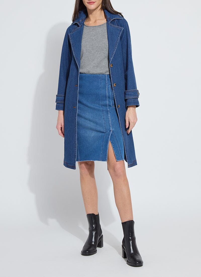 Ameri TENCEL DENIM　TRENCH Tencel Denim Trench - LY3636 – STONE FEATHER ROAD