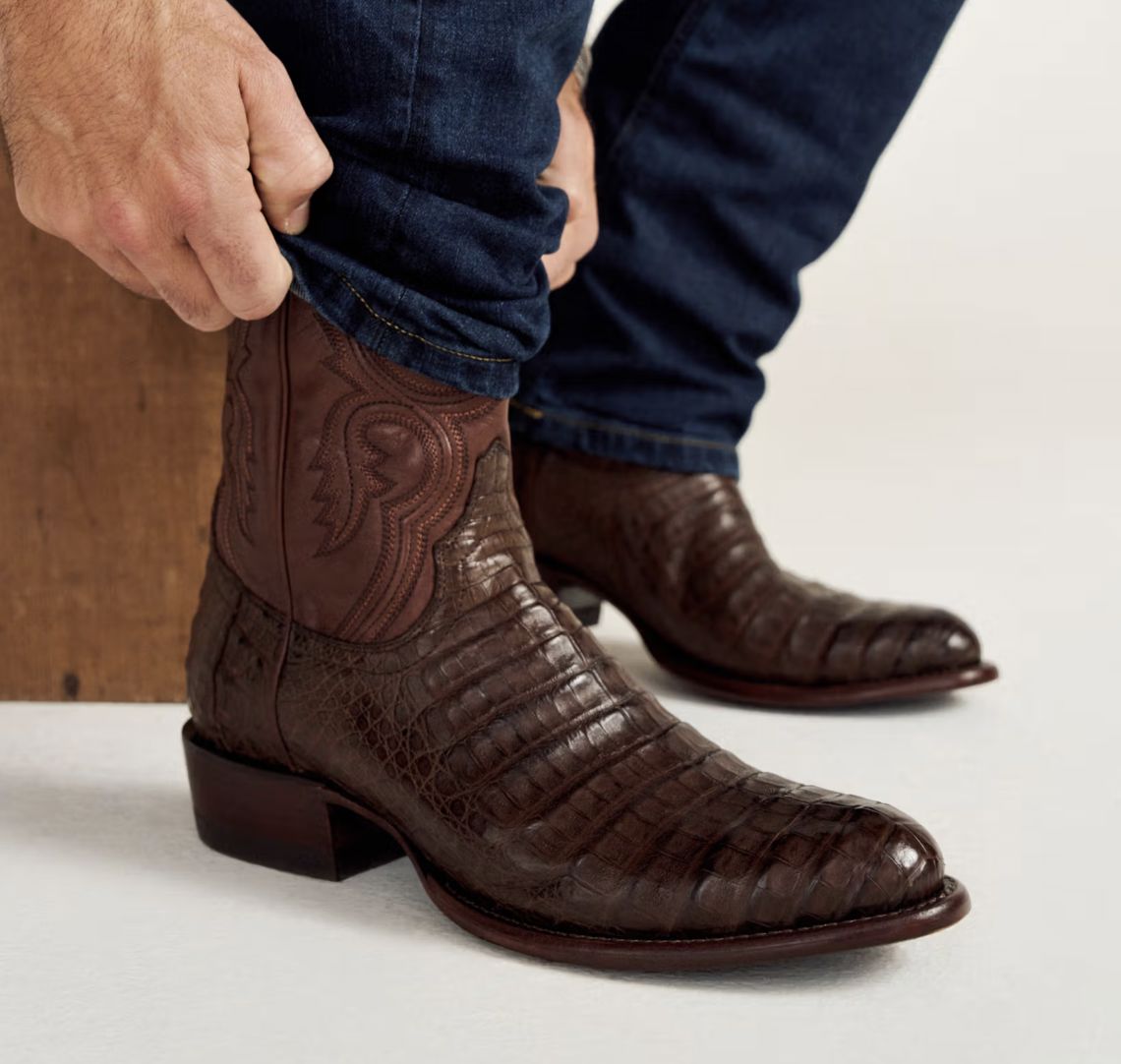 The Dillon Men's Boot - Oak/Caiman - Tecovas - 10088K