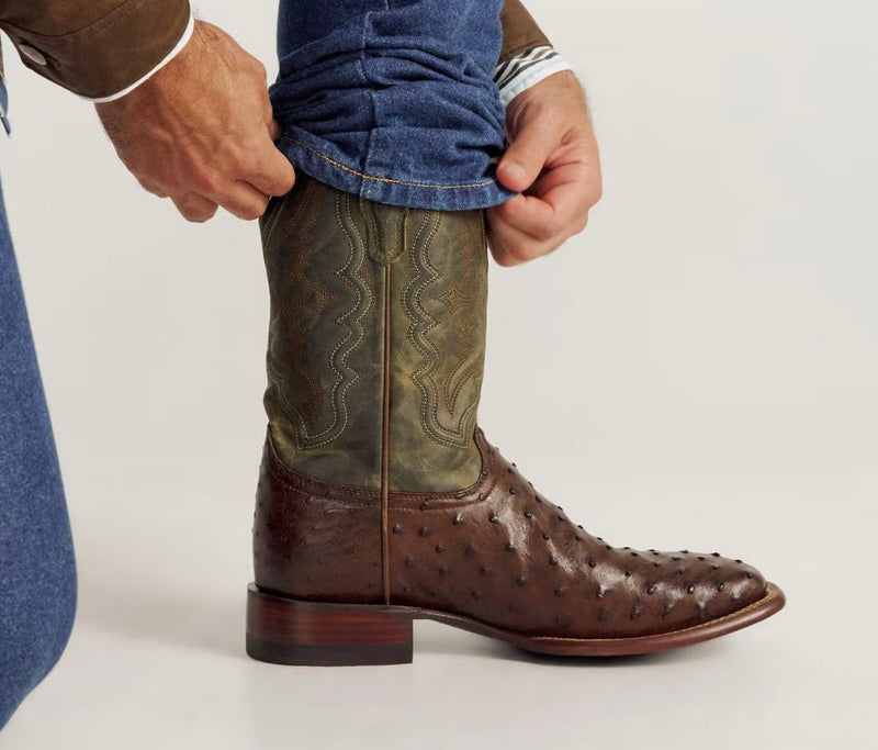 The Emmitt II Men's Boot- Tobacco/Ostrich - Tecovas - 10095T