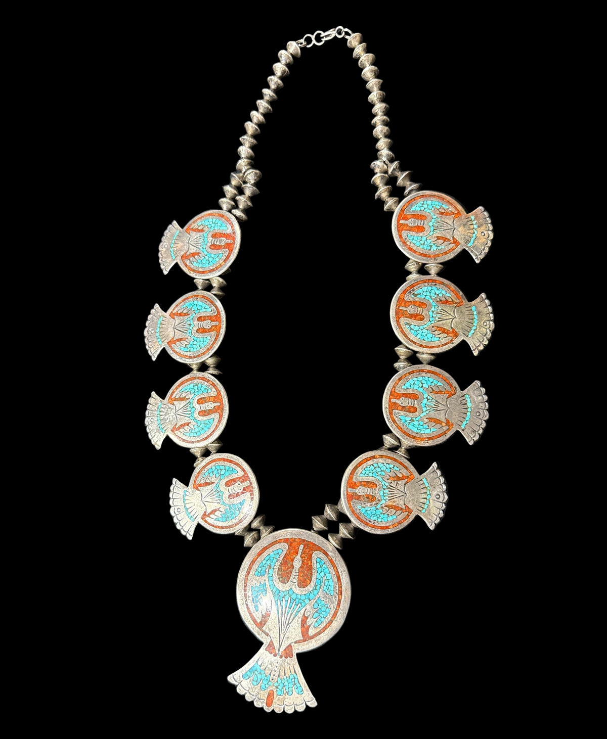 Thunderbird Inlay Squash Blossom - SQMH25