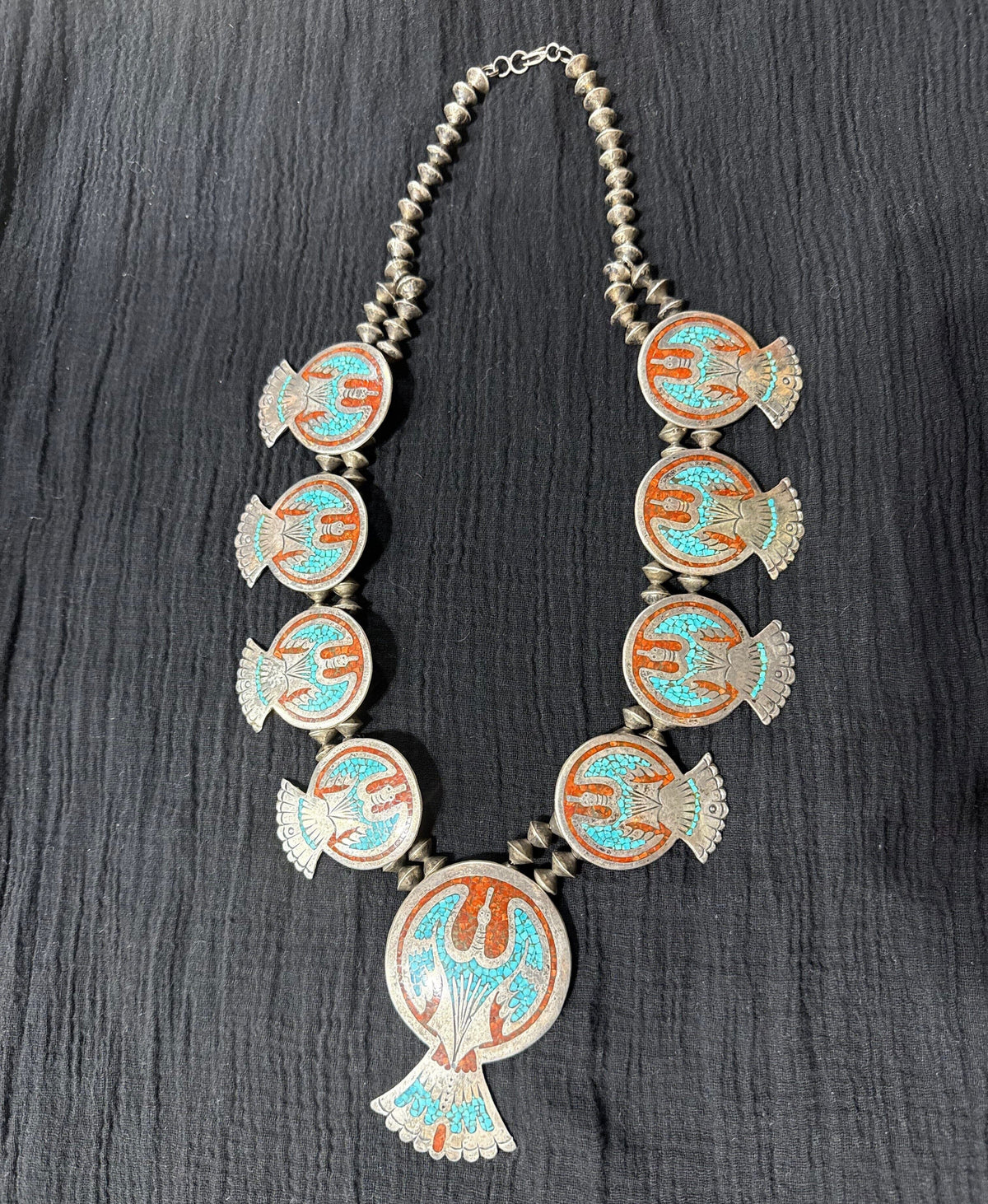 Thunderbird Inlay Squash Blossom - SQMH25