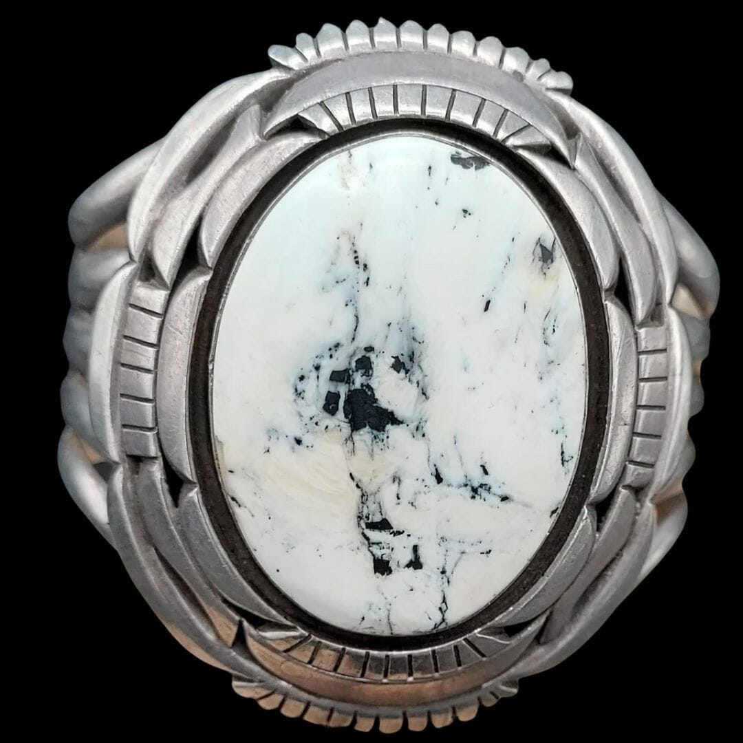 Tom Lewis White Buffalo Sterling Cuff — Vintage Collector’s Piece- CMH96