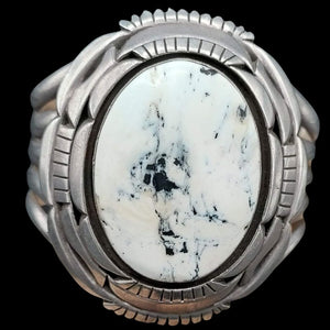 Tom Lewis White Buffalo Sterling Cuff — Vintage Collector’s Piece- CMH96