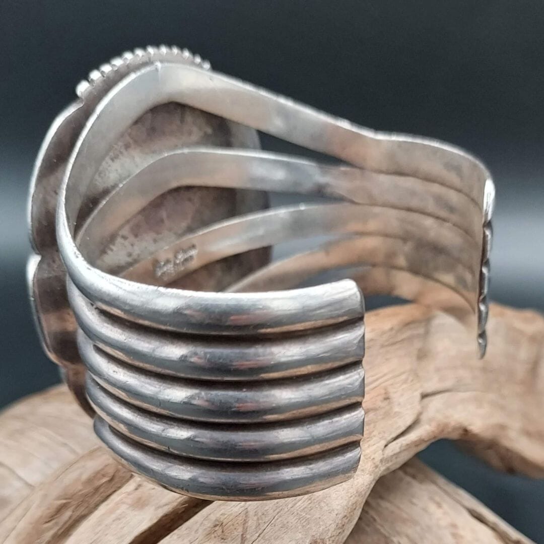 Tom Lewis White Buffalo Sterling Cuff — Vintage Collector’s Piece- CMH96