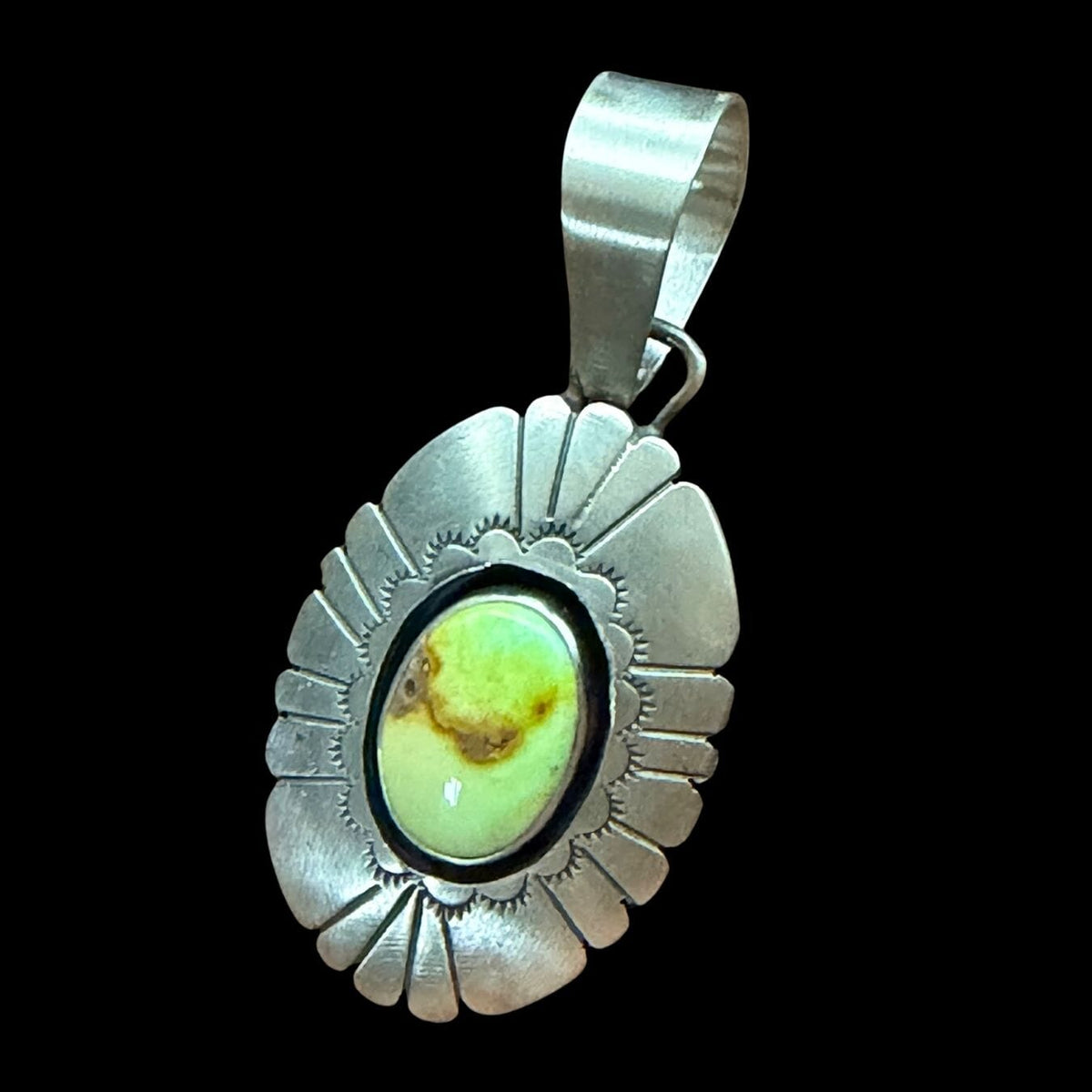 Turquoise 1-Stone Sterling Pendant - PSL106