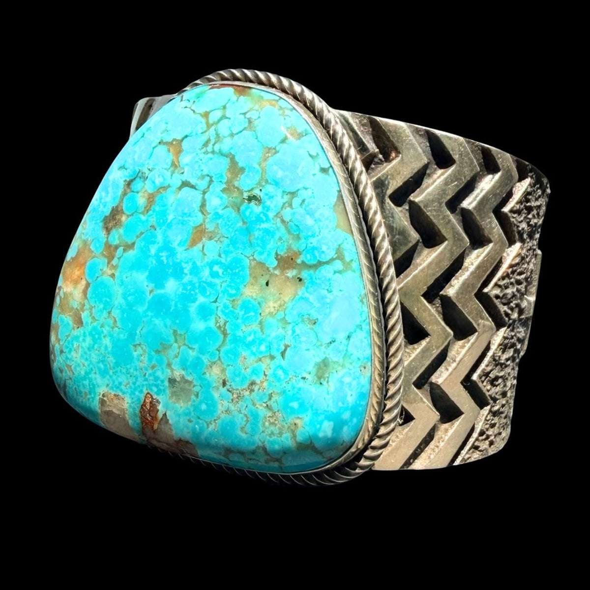 Turquoise 1-Stone Sterling Silver Yazzie Cuff - CMH251