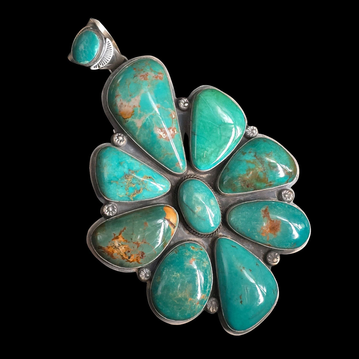 Turquoise 10-Stone Pendant - PAZ21