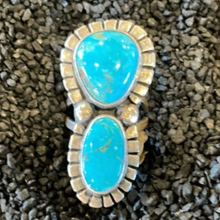 Turquoise 2 Stone Ring - RMH160